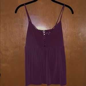 AE purple cutout tank